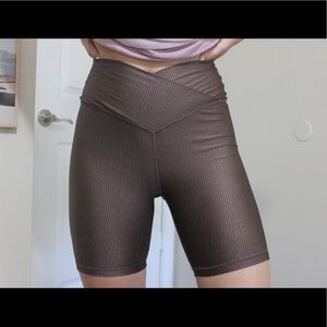 Brown Aerie Bike Shorts